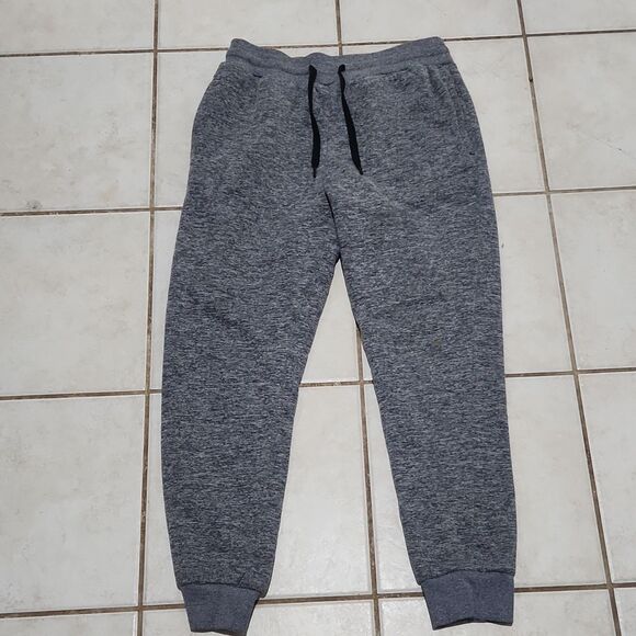 Machine Other - Machine Gray Fleece Jogger Sweatpants Mens M Drawstring Elastic Waist Pockets